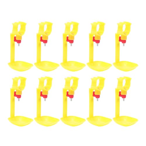 10 Sets Hängender Geflügel-Wasserbecher Automatischer Geflügeltränke Huhn Wasserbecher Nippel Trinker Set für Huhn Enten Geflügel Wasserspender Geflügel Wasserspender für Hühner Automatische Geflügel von Limtula