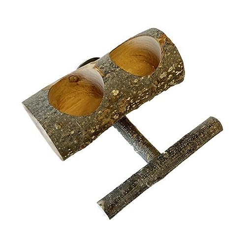 Futterschale für Vögel, Naturholz, Ständer mit 2 Holz-Futterbechern, Papageien, Nagelpflege, Kauspielzeug, Spielplatz, Vogelsitzstange, Futternäpfe, Sitzstangen für Papageien für Sittiche Futterschale für Vögel, Naturholz, Ständer mit 2 Holz-Futterbechern, Papageien, Nagelpflege, Kauspielzeug, Spielplatz, Vogelsitzstange, Futternäpfe, Sitzstangen für Papageien für Sittiche von Limtula