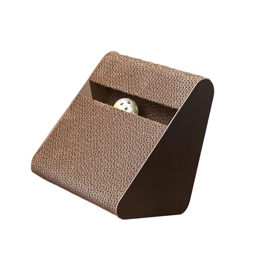 Katzenkratzer, dreieckig, Pappspielzeug mit drehbarem Spielzeug für Stressreduzierung und Interaktionsspielzeiten Katzenkratzer, dreieckig, Pappspielzeug mit drehbarem Spielzeug für Stressreduzierung und Interaktionsspielzeiten von Limtula
