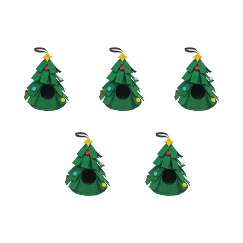 Limtula Golden Bear House Green Christmas Kleintier Warm Bett Schaukel Spielzeug für Streifenhörnchen Zucker Kleintiere Weihnachtsbett von Limtula