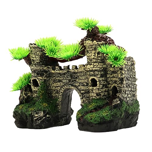 Limtula Harz Simulation Schloss Simulation Bonsais Handwerk Landschaft Für Aquarium Aquarium DIY Dekor Mini Größe Falsche Schloss Aquarium Dekorationen von Limtula