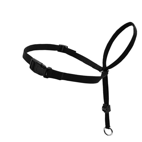 KANGYEBAIHUODIAN Einstellbare Nylon Hund Haustier Hund Gepolsterte Kopf Kragen Sanfte Halfter Leine Führer Stoppen Ziehen Ausbildung Maulkörbe Werkzeuge Hund Fit for Zubehör (Color : Black, Size : S von LinCys