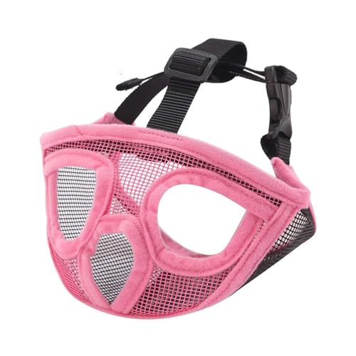 KANGYEBAIHUODIAN Verstellbare Maske for Haustiere, Kurze Schnauze, Maulkorb for Hunde, atmungsaktives Netz, flaches Maulkorb, passend for Hundezubehör der französischen Bulldogge Shih Tzu und Mops (C von LinCys