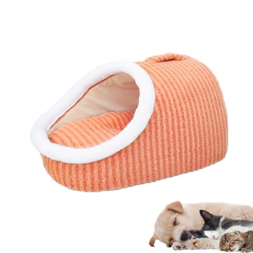 Cozy Cave Pet Bed for Small Medium Pets, Anti Anxiety Calming Plush Pet Beds, Non-Slip Washable Soft Pet Slipper Cave Bed Sleeping Bag von LinZong