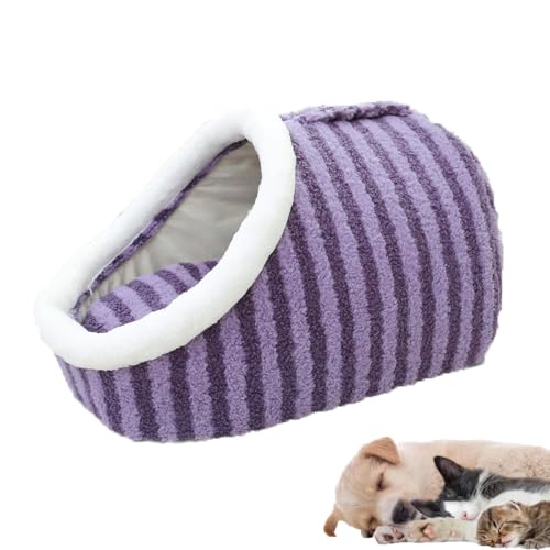 Cozy Cave Pet Bed for Small Medium Pets, Anti Anxiety Calming Plush Pet Beds, Non-Slip Washable Soft Pet Slipper Cave Bed Sleeping Bag von LinZong