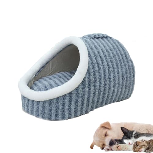 Cozy Cave Pet Bed for Small Medium Pets, Anti Anxiety Calming Plush Pet Beds, Non-Slip Washable Soft Pet Slipper Cave Bed Sleeping Bag von LinZong