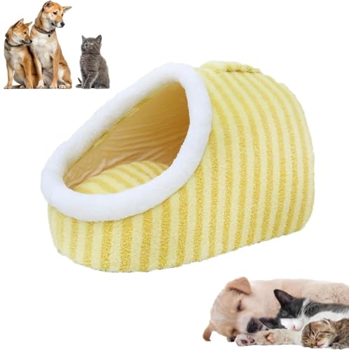 Cozy Hideaway Pet Bed, Non-Slip Washable Soft Pet Slipper Cave Bed Sleeping Bag for Small Medium Pets, Indoor Pet Nest Bed with Removable Mattress von LinZong