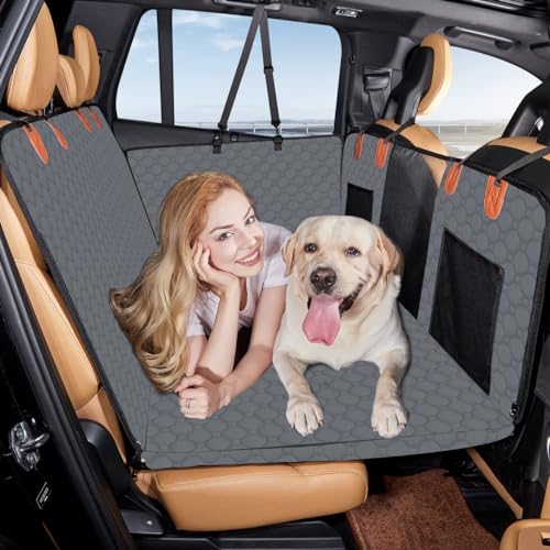 Heavy Duty Dog Car Hammock for Back Seat,Back Seat Extender for Dogs,Seat Cover for Pets 100% Waterproof Hammock Scratch Proof Nonslip Durable Soft Back for Cars Trucks and SUVs von LinZong