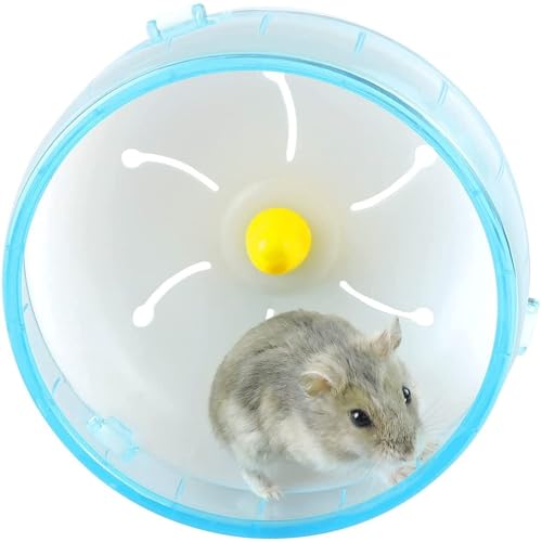 Ling & Bai 21 cm lautloses Hamster-Trainingsrad, Haustier-Laufrad für Hamster, Rennmäuse, Mäuse oder andere Kleintiere, Blau von Ling & Bai