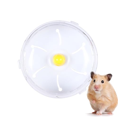 Ling & Bai 21 cm lautloses Hamster-Trainingsrad, Haustier-Laufrad für Hamster, Rennmäuse, Mäuse oder andere Kleintiere, Weiß von Ling & Bai