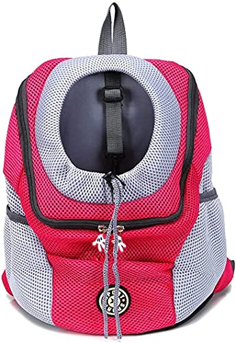 Linghe 🚗Faltbarer Rucksack für Hunde, Reisen, für Haustiere, für Katzen, Transportrucksäcke für Hunde, kleine Transporttasche (Rot, S) von Linghe