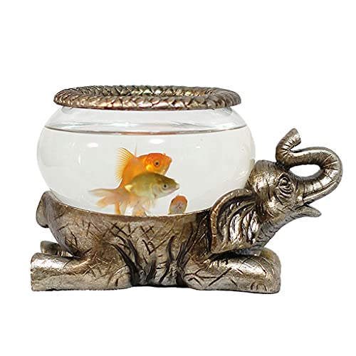 Aquarium Bronze Gold Kreativer Desktop Kleines Aquarium Home Office Dekoration Desktop Aquarium Aquarium Gold Aquarium Wasserpflanzentank Goldfischbecken von Linmeas-753