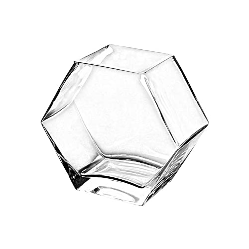 Aquarium Einfaches kämpfendes Aquarium, tropisches Aquarium, kleines transparentes Glas-Aquarium, Desktop-Aquarium, fünfeckige hydroponische Vase Goldfischbecken von Linmeas-753