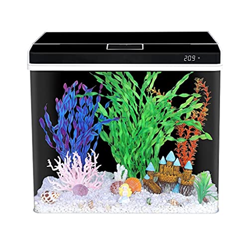 Aquarium Kreative Aquarium Aquarium Kleine Desktop Home Office Ökologische Glas Aquarium Zierfische Tank Wasser Pflanze Tank Goldfischbecken von Linmeas-753