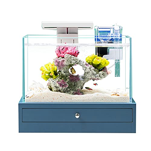 Aquarium Kreative Desktop Kleine Aquarium Mit Basis Home Dekoration Büro Desktop Aquarium Ornamente Ökologische Landschaft Goldfischbecken von Linmeas-753