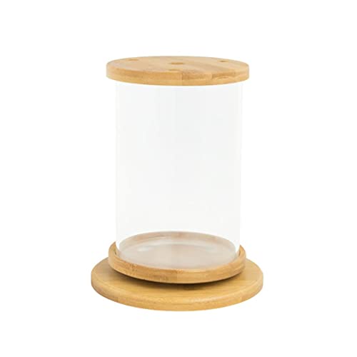 Aquarium Kreative drehbare Desktop-Aquarium, transparentes Glas, kleine Zierfische, Betta-Aquarium, Büro, Haushalt, ökologische Flasche Goldfischbecken von Linmeas-753