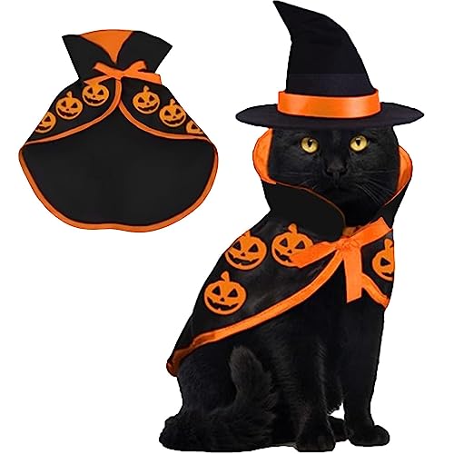 Linsition Kostüme für Katzen,Cosplay-Kostü für Kätzchen - Halloween-Hundekleidung, Haustierkostüme und Umhangform für Hunde-, Hunde-, Katzen- und Kätzchen-Outfits von Linsition