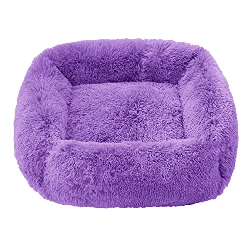 Hundebetten, Matten, neues, superweiches, quadratisches Haustier-Hundebett, Katzenbett, Plüsch, volle Größe, ruhiges Bett, bequemes Schlafartefakt, beruhigendes Bett ( Color : GWB011 , Size : L 65x55c von Linsomo