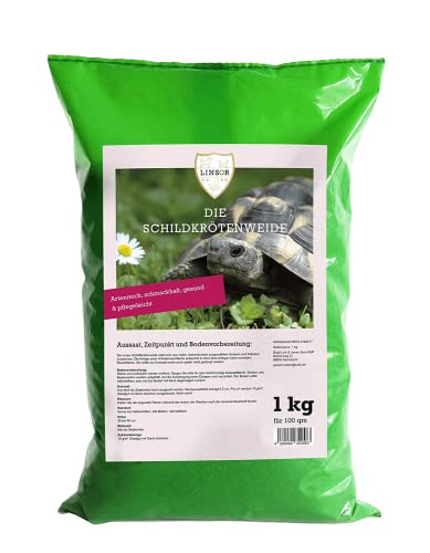 Linsor Schildkrötenweide, Futterpflanzen für Landschildkröten, Wildkräuter, Saatgut Mischung, 1kg für 100m² von Linsor