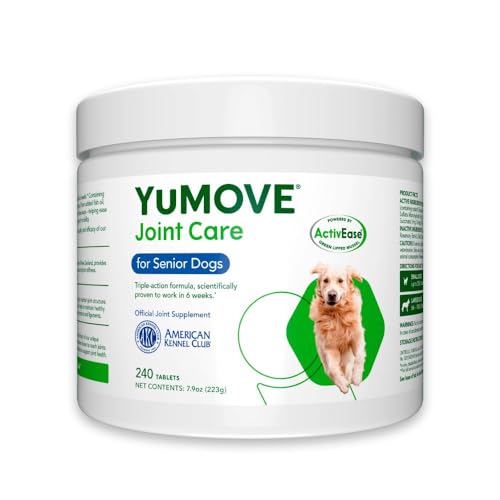 Lintbells YuMove Adult Senior Dog | Hüft- und Gelenkergänzung für steife erwachsene Hunde mit Glucosamin, Chondroitin, Grünlippmuschel | 9+ | 240 Tabletten von Yumove