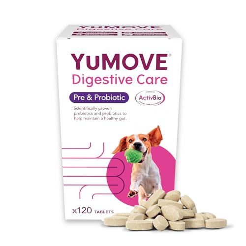 YuMOVE Verdauungspflege für alle Hunde | YuDIGEST | Probiotika für Hunde mit empfindlicher Verdauung, jeden Alters und jeder Rasse | 120 Tabletten von Yumove