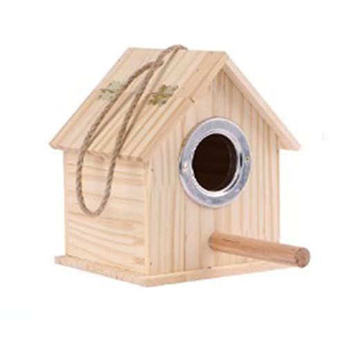 Vogelhaus aus Holz, für den Außenbereich, Vogelzucht-Nistkasten für Vogel, Sittiche, Wellensittiche, Nymphensittiche, Nisthaus (M) von Lioaeust