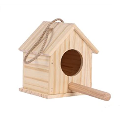 Vogelhaus aus Holz, für den Außenbereich, Vogelzucht-Nistkasten für Vogel, Sittiche, Wellensittiche, Nymphensittiche, Nisthaus (S) von Lioaeust