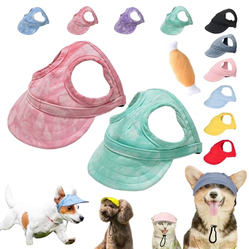 Outdoor Sun Protection Hood for Dogs, 2024 New Dog Outdoor Sun Protection Hat, Dog Sun Visor Pet Outdoor Cap, Summer Pet Sun Hat Dog Baseball Hat, with Adjustable Strap and Ear Holes (L,2pcs-D) von Liocwocne