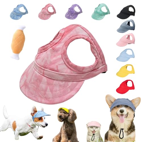 Outdoor Sun Protection Hood for Dogs, 2024 New Dog Outdoor Sun Protection Hat, Dog Sun Visor Pet Outdoor Cap, Summer Pet Sun Hat Dog Baseball Hat, with Adjustable Strap and Ear Holes (L,Cloud Pink) von Liocwocne