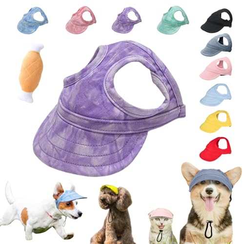 Outdoor Sun Protection Hood for Dogs, 2024 New Dog Outdoor Sun Protection Hat, Dog Sun Visor Pet Outdoor Cap, Summer Pet Sun Hat Dog Baseball Hat, with Adjustable Strap and Ear Holes (L,Cloud Purple) von Liocwocne