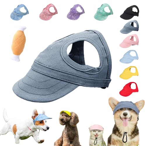 Outdoor Sun Protection Hood for Dogs, 2024 New Dog Outdoor Sun Protection Hat, Dog Sun Visor Pet Outdoor Cap, Summer Pet Sun Hat Dog Baseball Hat, with Adjustable Strap and Ear Holes (L,Dark Blue) von Liocwocne