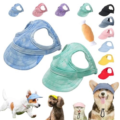 Outdoor Sun Protection Hood for Dogs, 2024 New Dog Outdoor Sun Protection Hat, Dog Sun Visor Pet Outdoor Cap, Summer Pet Sun Hat Dog Baseball Hat, with Adjustable Strap and Ear Holes (M,2pcs-B) von Liocwocne