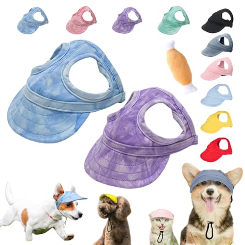 Outdoor Sun Protection Hood for Dogs, 2024 New Dog Outdoor Sun Protection Hat, Dog Sun Visor Pet Outdoor Cap, Summer Pet Sun Hat Dog Baseball Hat, with Adjustable Strap and Ear Holes (M,2pcs-C) von Liocwocne