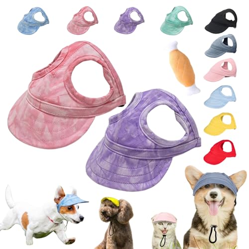 Outdoor Sun Protection Hood for Dogs, 2024 New Dog Outdoor Sun Protection Hat, Dog Sun Visor Pet Outdoor Cap, Summer Pet Sun Hat Dog Baseball Hat, with Adjustable Strap and Ear Holes (M,2pcs-E) von Liocwocne