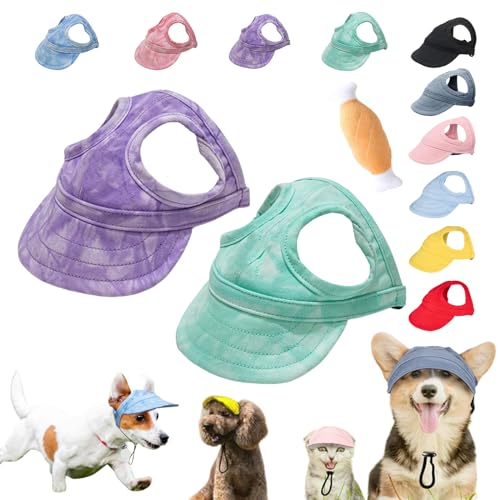 Outdoor Sun Protection Hood for Dogs, 2024 New Dog Outdoor Sun Protection Hat, Dog Sun Visor Pet Outdoor Cap, Summer Pet Sun Hat Dog Baseball Hat, with Adjustable Strap and Ear Holes (M,2pcs-F) von Liocwocne