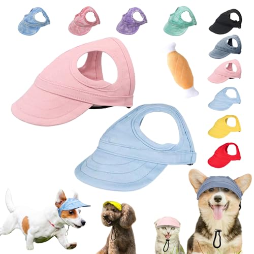 Outdoor Sun Protection Hood for Dogs, 2024 New Dog Outdoor Sun Protection Hat, Dog Sun Visor Pet Outdoor Cap, Summer Pet Sun Hat Dog Baseball Hat, with Adjustable Strap and Ear Holes (M,2pcs-G) von Liocwocne