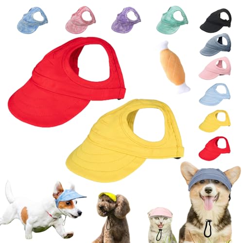 Outdoor Sun Protection Hood for Dogs, 2024 New Dog Outdoor Sun Protection Hat, Dog Sun Visor Pet Outdoor Cap, Summer Pet Sun Hat Dog Baseball Hat, with Adjustable Strap and Ear Holes (M,2pcs-H) von Liocwocne