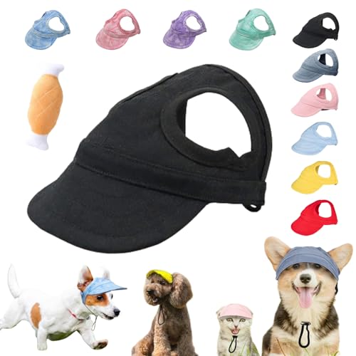 Outdoor Sun Protection Hood for Dogs, 2024 New Dog Outdoor Sun Protection Hat, Dog Sun Visor Pet Outdoor Cap, Summer Pet Sun Hat Dog Baseball Hat, with Adjustable Strap and Ear Holes (M,Black) von Liocwocne