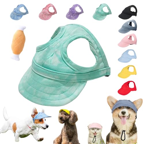 Outdoor Sun Protection Hood for Dogs, 2024 New Dog Outdoor Sun Protection Hat, Dog Sun Visor Pet Outdoor Cap, Summer Pet Sun Hat Dog Baseball Hat, with Adjustable Strap and Ear Holes (M,Cloud Green) von Liocwocne