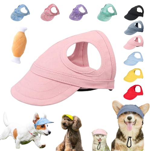 Outdoor Sun Protection Hood for Dogs, 2024 New Dog Outdoor Sun Protection Hat, Dog Sun Visor Pet Outdoor Cap, Summer Pet Sun Hat Dog Baseball Hat, with Adjustable Strap and Ear Holes (M,Pink) von Liocwocne