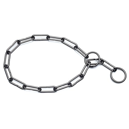 LionWay Hundehalsbänder für Hunde, kein Ziehen, verstellbar, Edelstahl, Hundetrainingshalsband für kleine, mittlere und große Rassen, schwarze Kette (45,7 cm) von LionWay