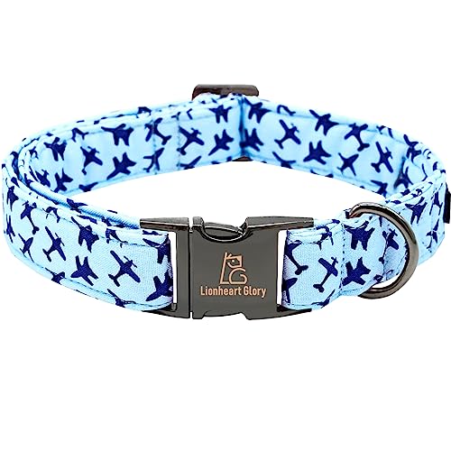 Lionheart glory Hundehalsband, Blau Hundehalsband Schwer Pflicht einstellbares Halsband für Groß Hunde Junge Hundehalsband Haustier Geschenk niedliche Hundehalsbänder von Lionheart glory