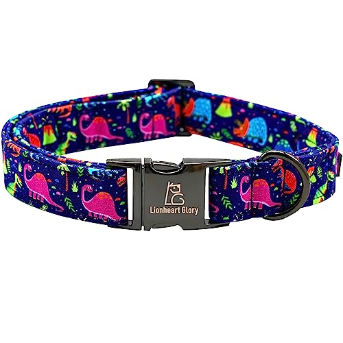 Lionheart glory Hundehalsband, Blau Hundehalsband Schwer Pflicht einstellbares Halsband für kleine Hunde Junge Hundehalsband Haustier Geschenk niedliche Hundehalsbänder von Lionheart glory