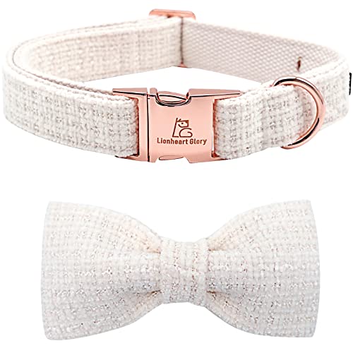 Lionheart glory Hundehalsband mit Schleife, verstellbares Hundehalsband mit Fliege, Haustiergeschenk für Mädchen oder Jungen, weiches Hundehalsband mit Fliege für mittelgroße Hunde von Lionheart glory