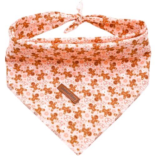 Lionheart glory Hundehalstuch 1 Päckchen waschbar weiche Baumwolle Weihnachten Lätzchen Schal, einstellbar Kerchief Quadratische Hund Halstücher für Groß Hunde Rosa Halstücher von Lionheart glory