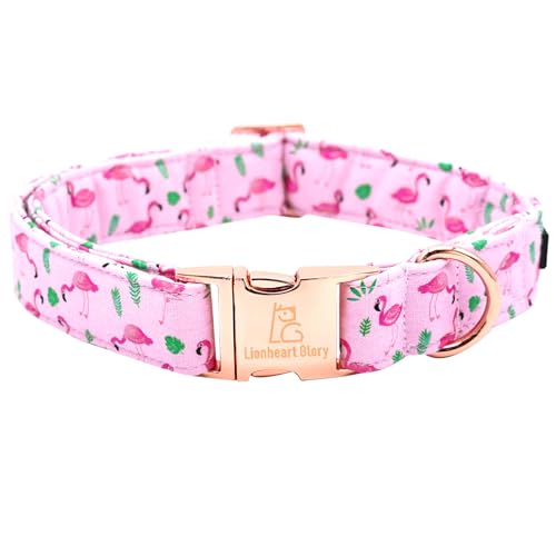 Lionheart glory Rosa Hundehalsband Pfirsich Hundehalsband Mädchen Weich Haltbar Einstellbar Welpengeschenk Halsband Frühling Halsband Hund Niedliche Hundehalsbänder von Lionheart glory