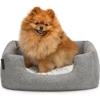 Lionto Hundebett mit Wendekissen meliert grau S von Lionto