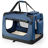 Lionto Hundetransportbox - faltbar - blau S von Lionto