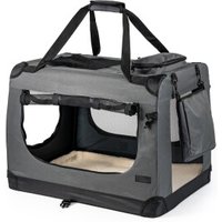 Lionto Hundetransportbox - faltbar - grau M von Lionto