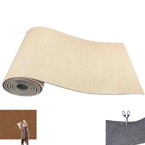 Self-Adhesive Scratching Mat for Cat Wall, DIY Trimmable Self-Adhesive Scratching Mat for Cat Wall, Cat Carpet for Scratching Post, Versatile Cat Wall Furniture Scratching Posts (D,L) von Lipski